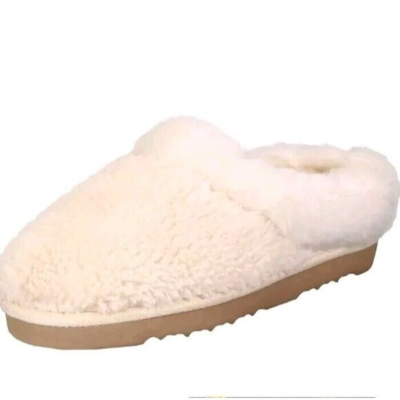 Style & Co. Teddiee Faux Fur Slippers Comfort Shoes Cream Women’s US 5M $49 - Picture 1 of 10